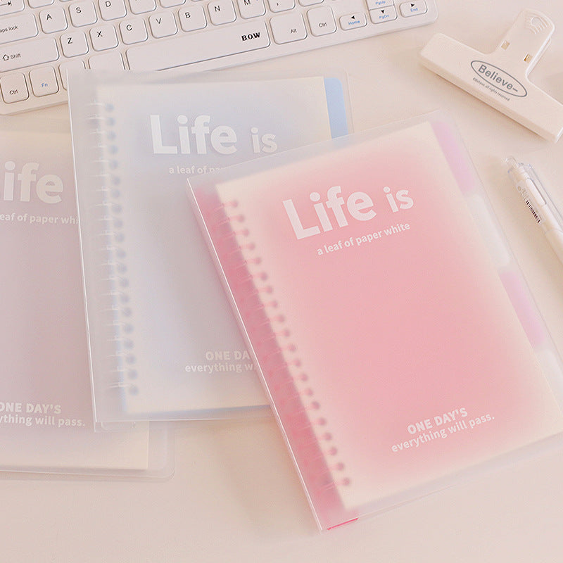 Life is Colorful Loose-Leaf Notebook, B5/A5 Lined
