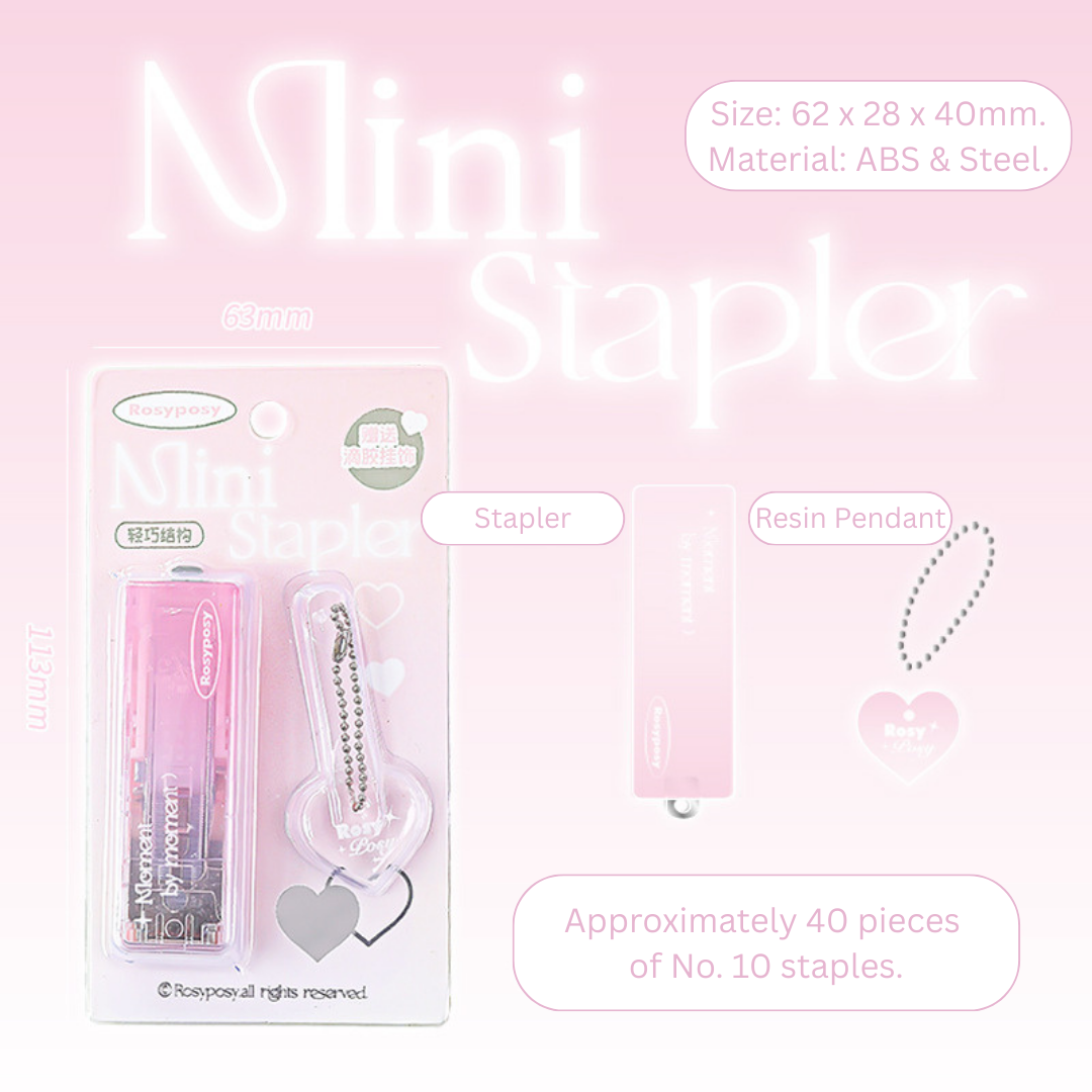 Clear Mini Gradient Portable Stapler