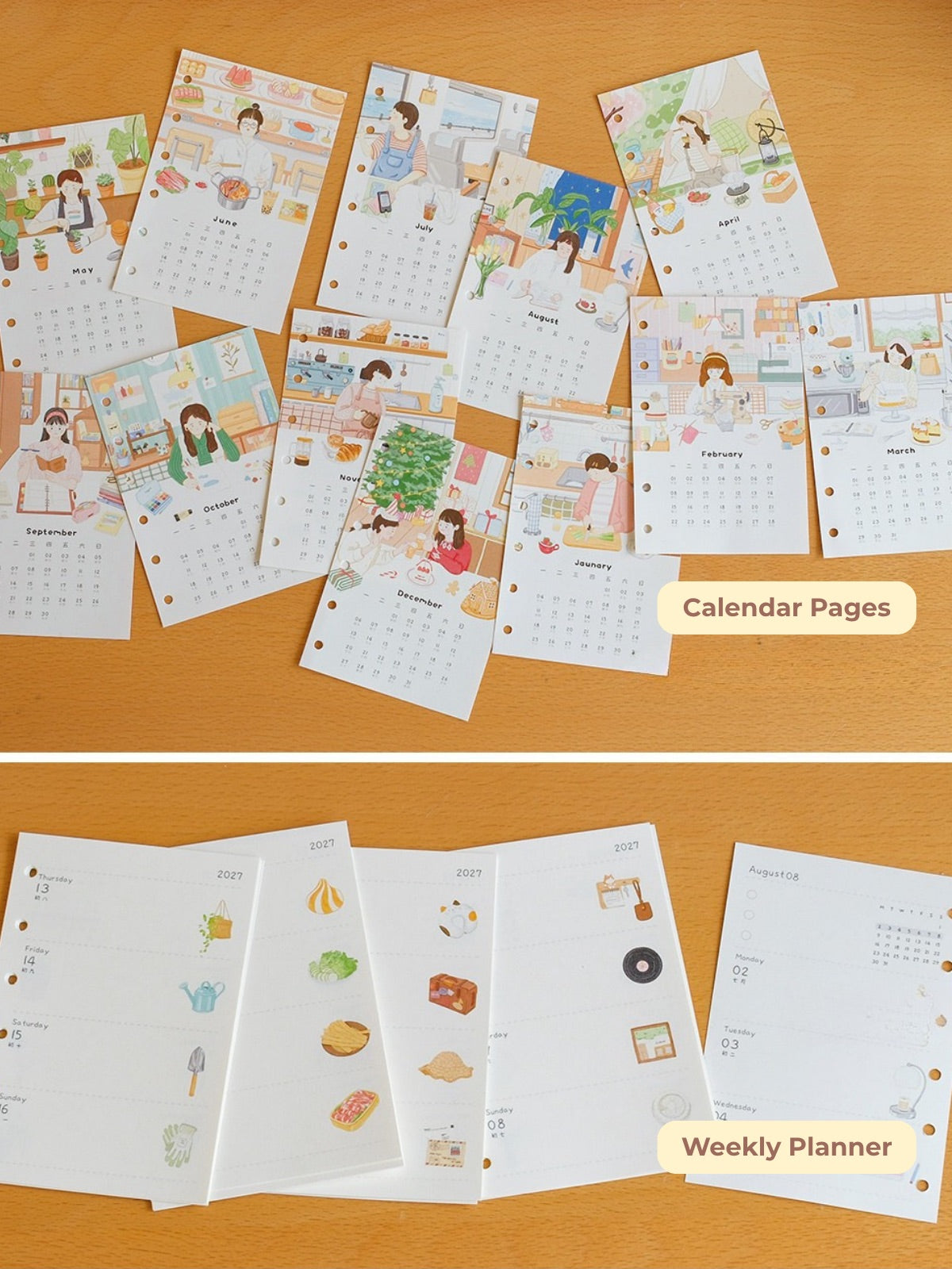 "Little Hours" 2027 Dated Weekly Planner Refills