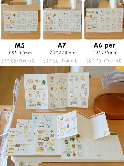 "Little Hours" 2027 Tri-Fold Loose-Leaf Monthly & Weekly Planner Refills