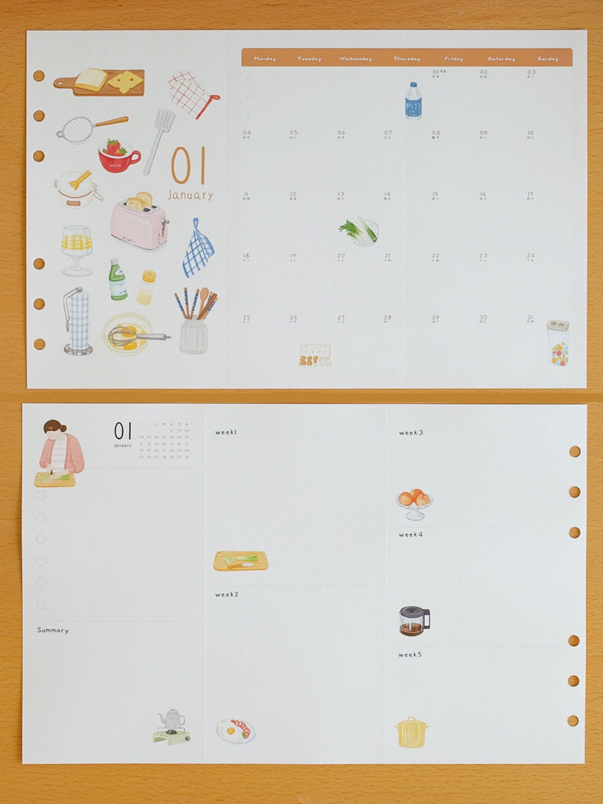 2027 Tri-Fold Monthly & Weekly Planner Refills (Academic & 2027 Full Year)