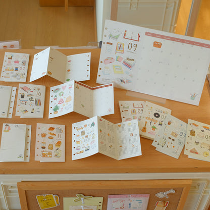"Little Hours" 2027 Tri-Fold Loose-Leaf Monthly & Weekly Planner Refills