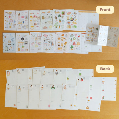 "Little Hours" 2027 Tri-Fold Loose-Leaf Monthly & Weekly Planner Refills