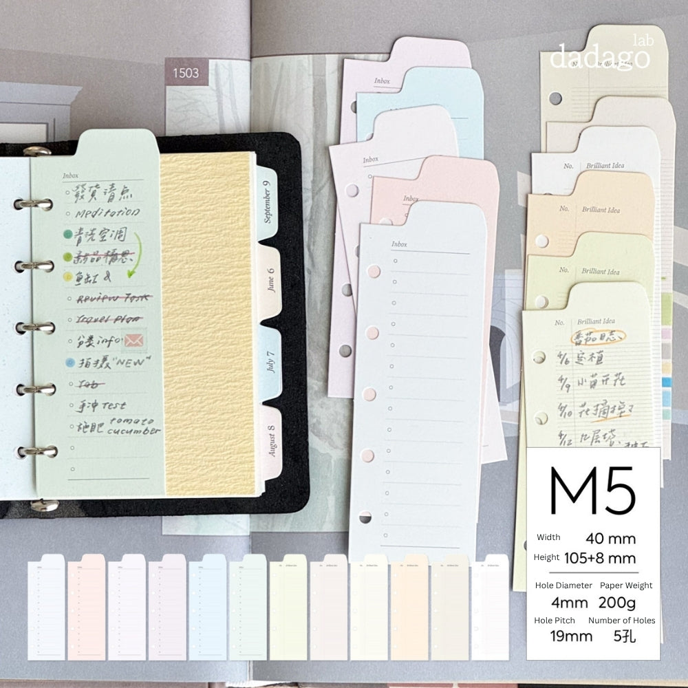 Peeking Views Half-Page Index Divider Set, M5/A7/A6