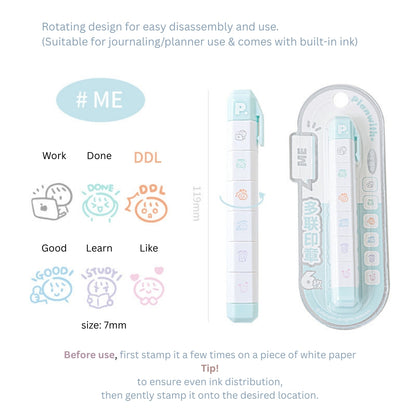 Multi-Pattern 6-in-1 Pen Stamp Set