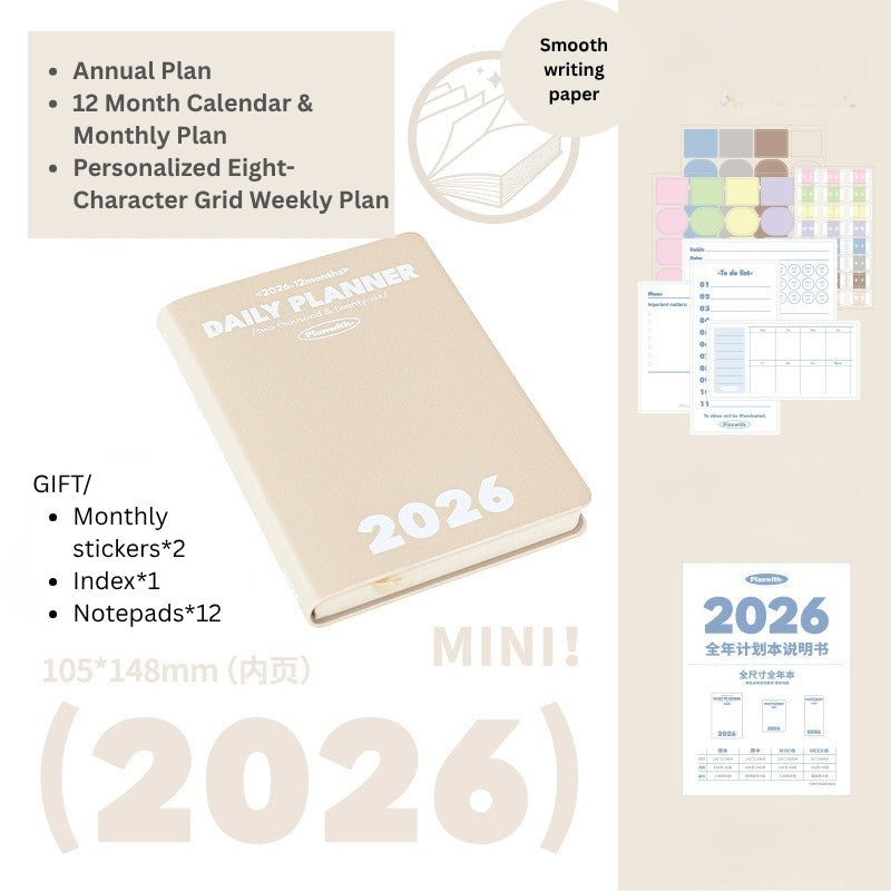 2026 Plan Smarter Daily Planner (A6 & Slim)