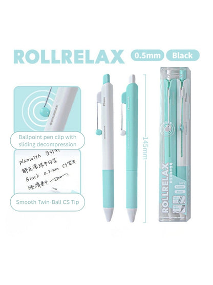 RollRelax Stress-Relieving Gel Pens, 2-Pack, 0.5mm