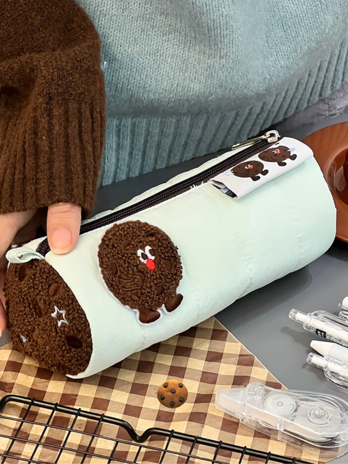 Original Design Mint Chocolate Cookie Pencil Pouch