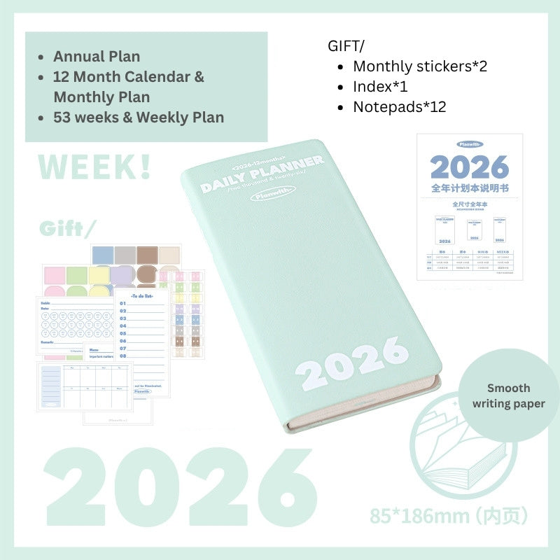 2026 Plan Smarter Daily Planner (A6 & Slim)
