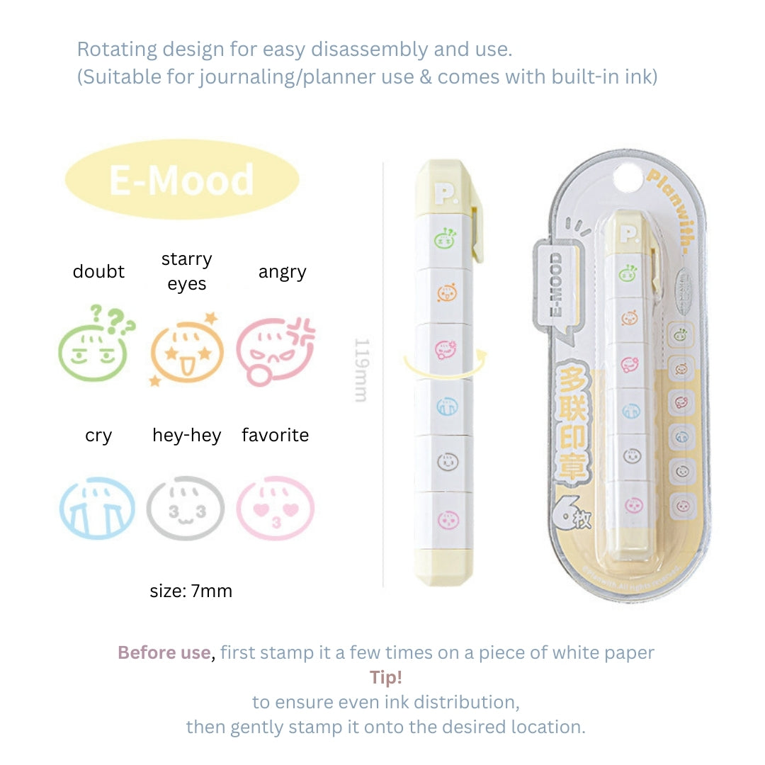 Multi-Pattern 6-in-1 Pen Stamp Set