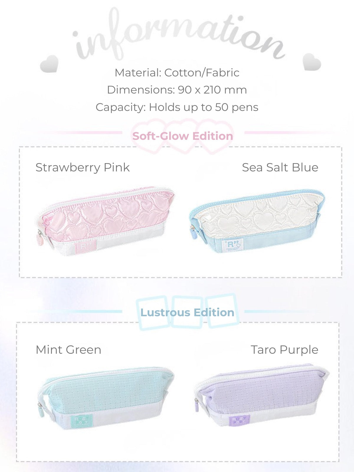 Soft Quilting 4.0 Large Capacity Foldable Pencil Pouch