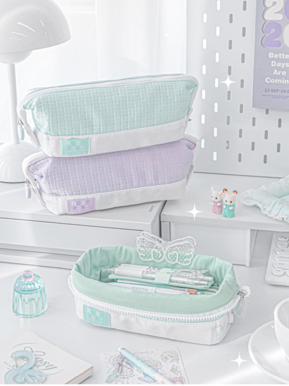 Soft Quilting 4.0 Large Capacity Foldable Pencil Pouch