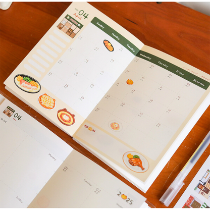 Original 2025 Food Shop Collection B6 Planner