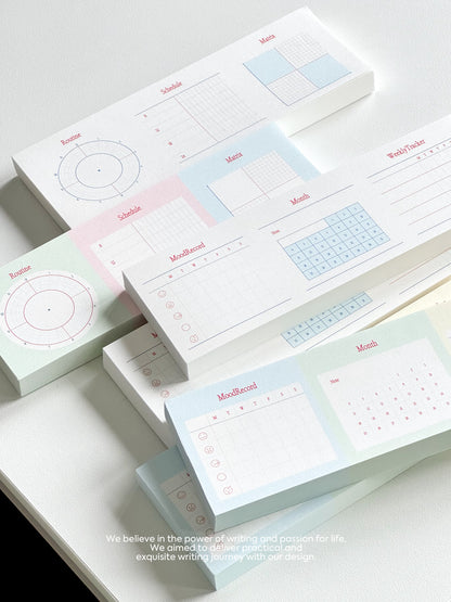 Original 3-in-1 Time Management, Functional Notepads, Journal Material