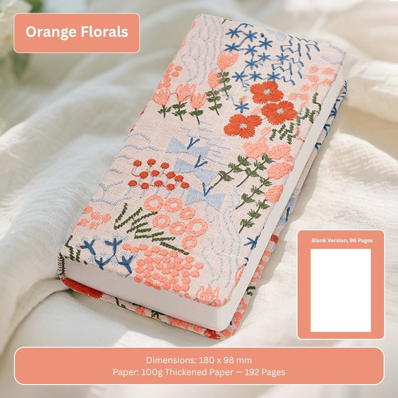 Spring Pulse A6 Floral Embroidered Handheld Notebook