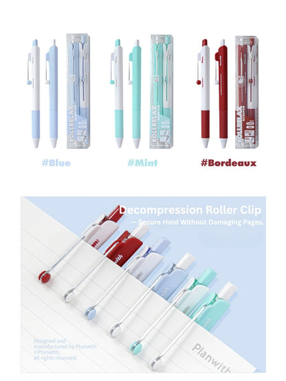 RollRelax Stress-Relieving Gel Pens, 2-Pack, 0.5mm