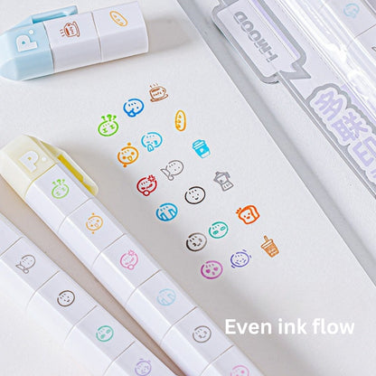 Multi-Pattern 6-in-1 Pen Stamp Set