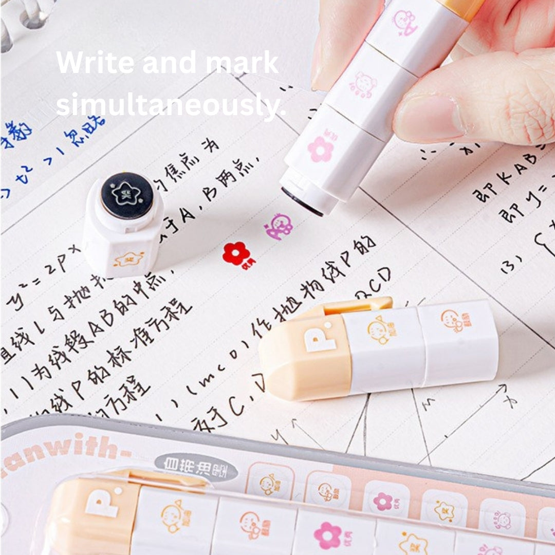 Multi-Pattern 6-in-1 Pen Stamp Set