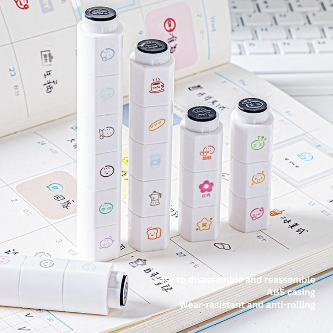 Multi-Pattern 6-in-1 Pen Stamp Set
