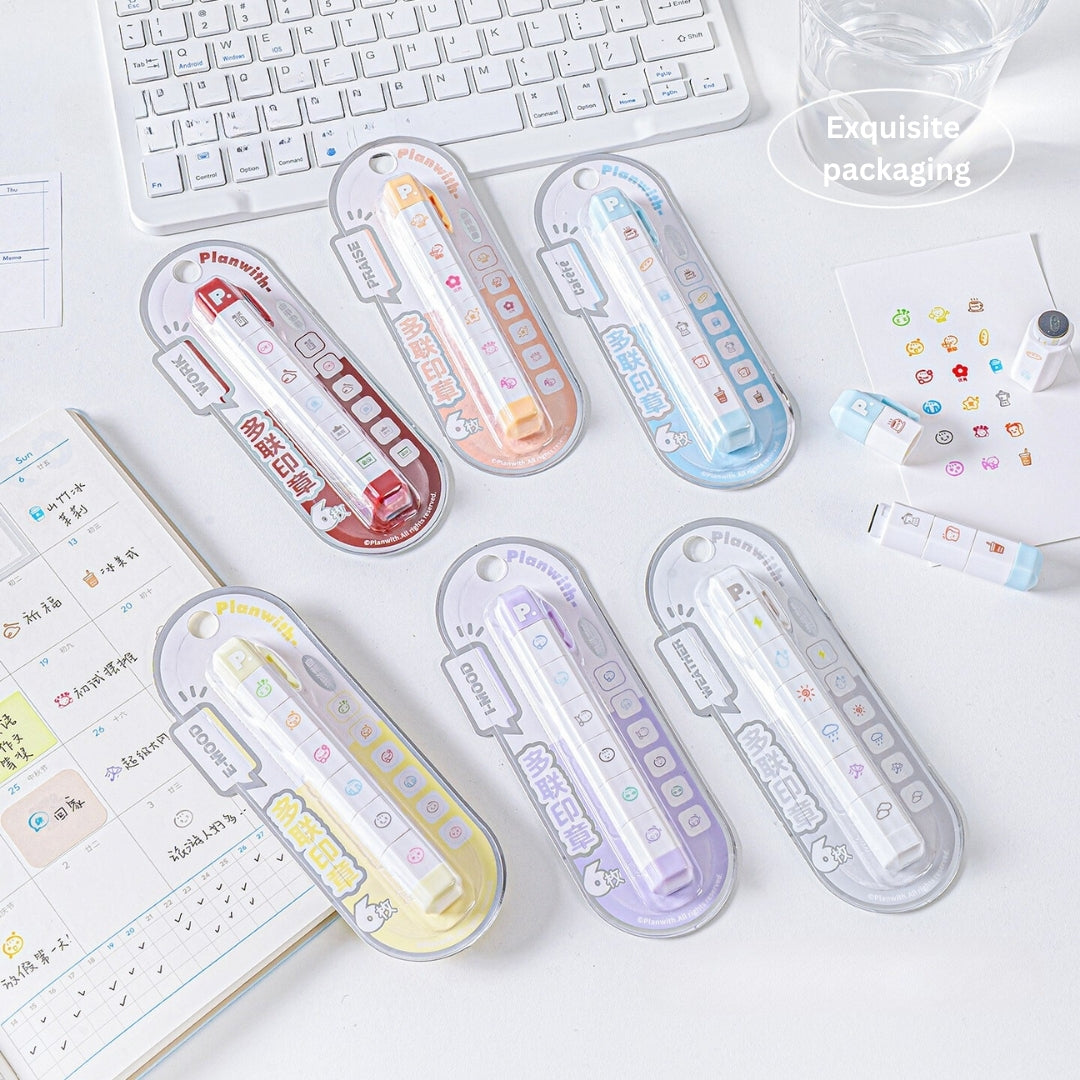 Multi-Pattern 6-in-1 Pen Stamp Set