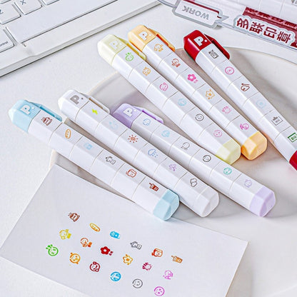 Multi-Pattern 6-in-1 Pen Stamp Set