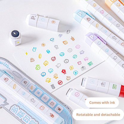 Multi-Pattern 6-in-1 Pen Stamp Set