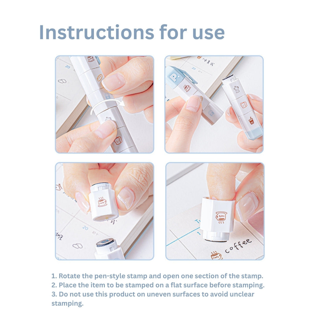 Multi-Pattern 6-in-1 Pen Stamp Set