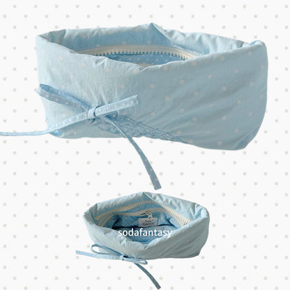 Original Aqua Polka Dot Pencil Pouch