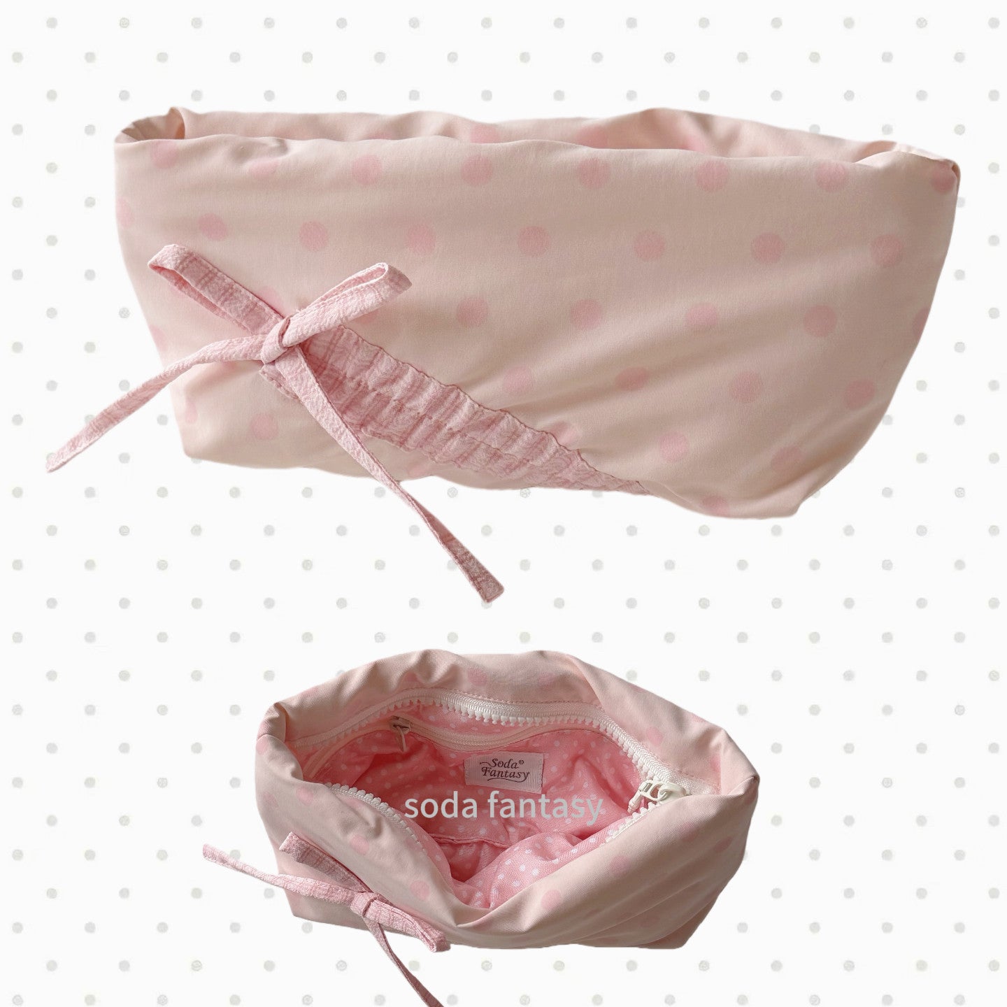 Original Pink Polka Dot Pencil Pouch