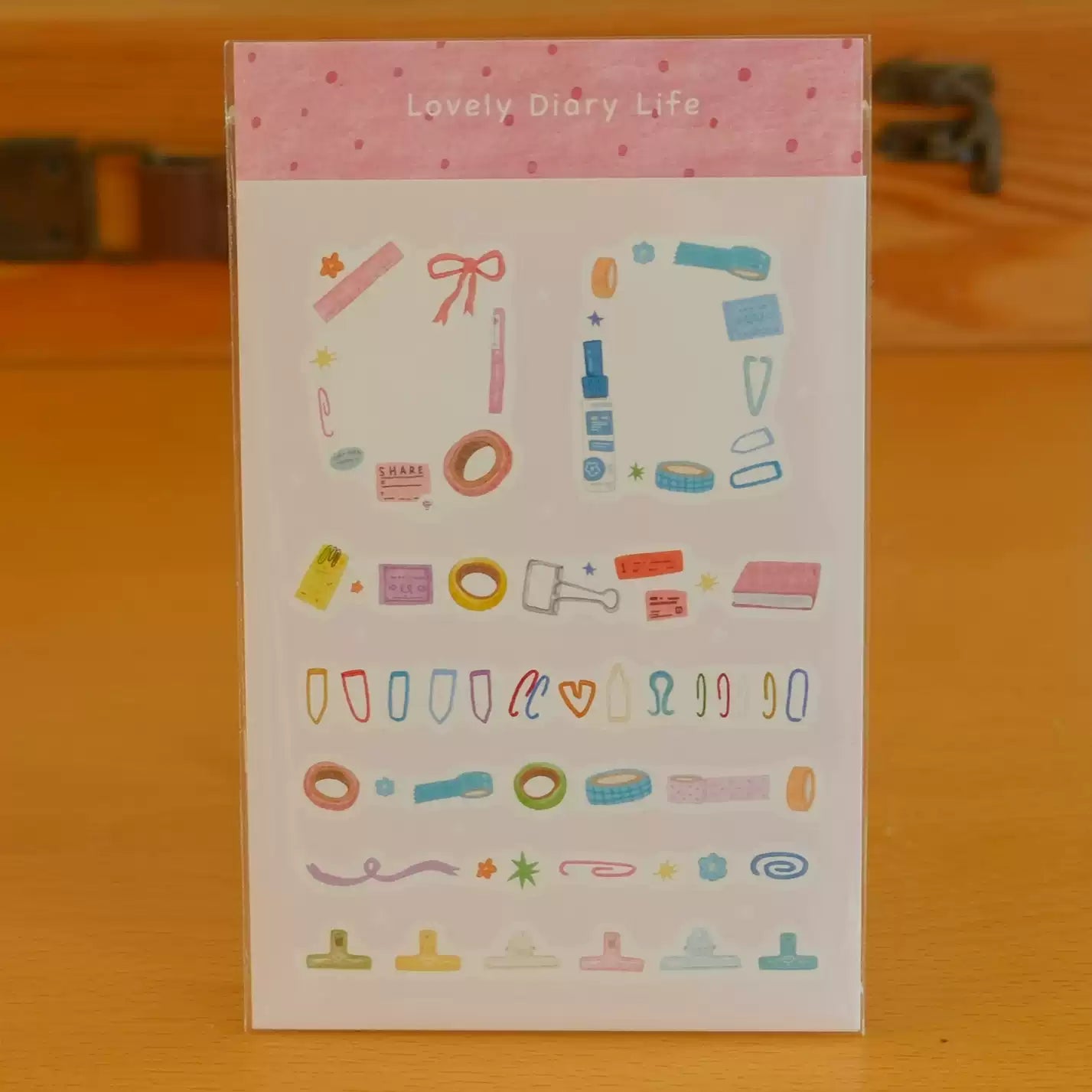 Aesthetic Stationery Illustration Die-Cut Stickers