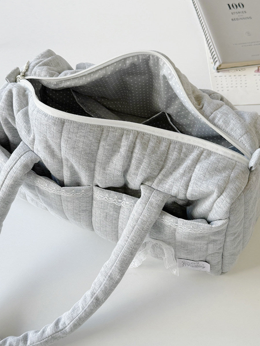 K-Style Puffer Tote Bag for Commute & Travel
