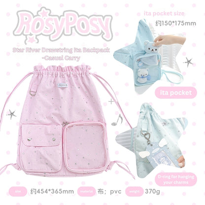 Star River Lightweight Drawstring Ita Bag