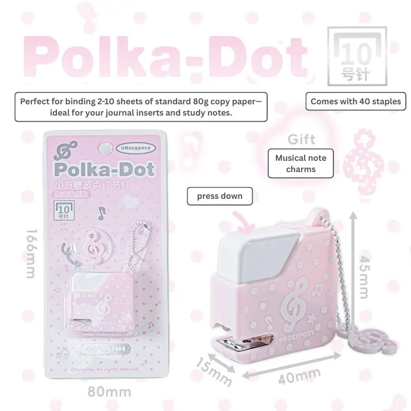 Polka-Dot Mini Stapler Charm ChicChoi