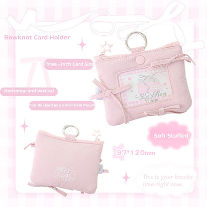 Soft Plush Bow Card Holder