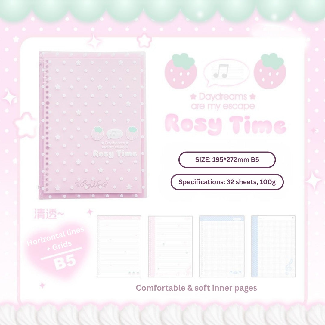 The Berry Sweet Soft-Touch Hand-friendly B5 Loose-Leaf Notebooks