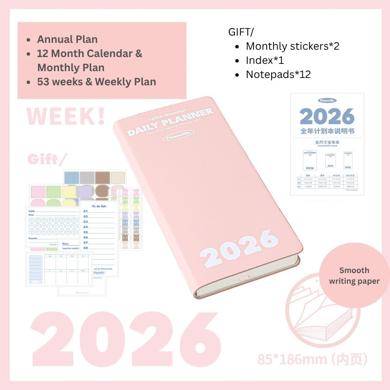 2026 Plan Smarter Daily Planner (A6 & Slim)