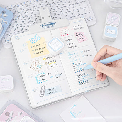 Cubelet Versatile Dual-Sided 4-in-1 Pre-Inked Stamp