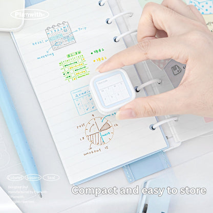 Cubelet Versatile Dual-Sided 4-in-1 Pre-Inked Stamp