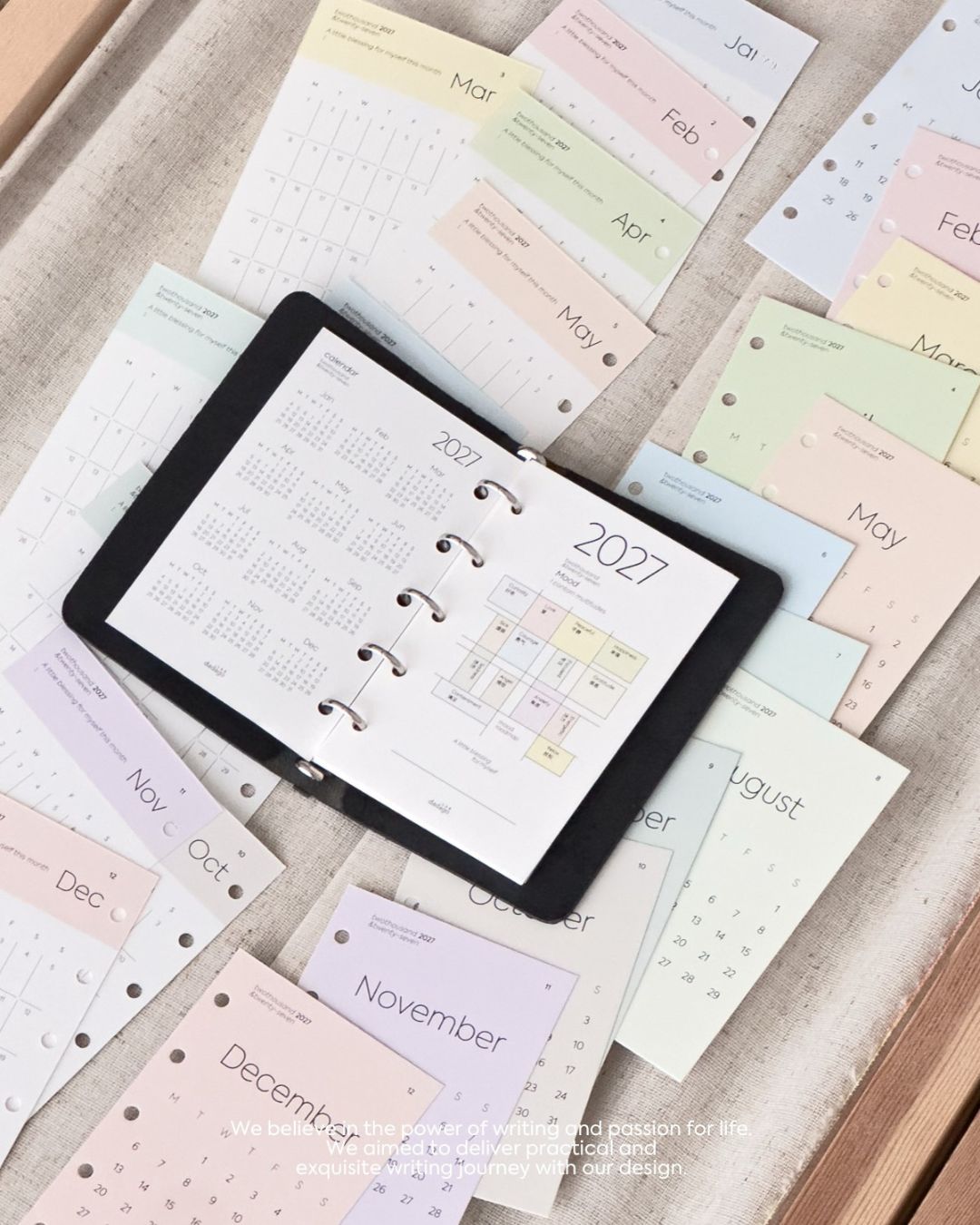 2027 Minimalist Yearly & Monthly Planner Cards