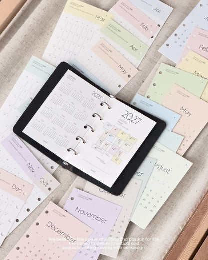 2027 Minimalist Yearly & Monthly Planner Cards
