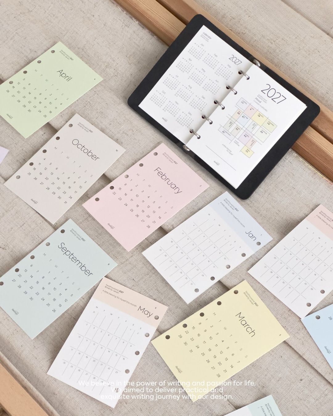 2027 Minimalist Yearly & Monthly Planner Cards