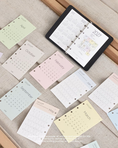 2027 Minimalist Yearly & Monthly Planner Cards