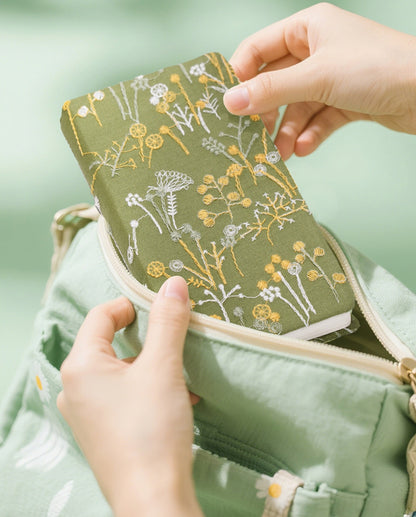 Spring Pulse A6 Floral Embroidered Handheld Notebook