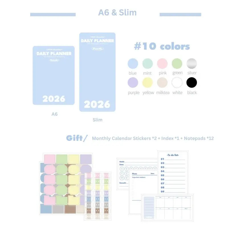 2026 Plan Smarter Daily Planner (A6 & Slim Edition) - SOLD OUT ChicChoi