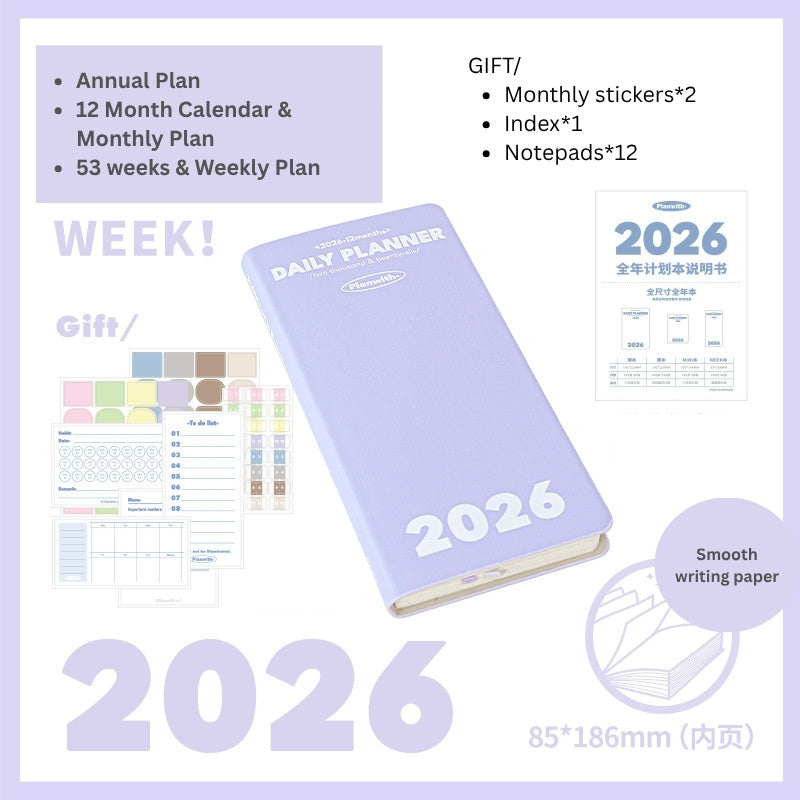 2026 Plan Smarter Daily Planner (A6 & Slim)