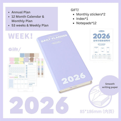 2026 Plan Smarter Daily Planner (A6 & Slim)