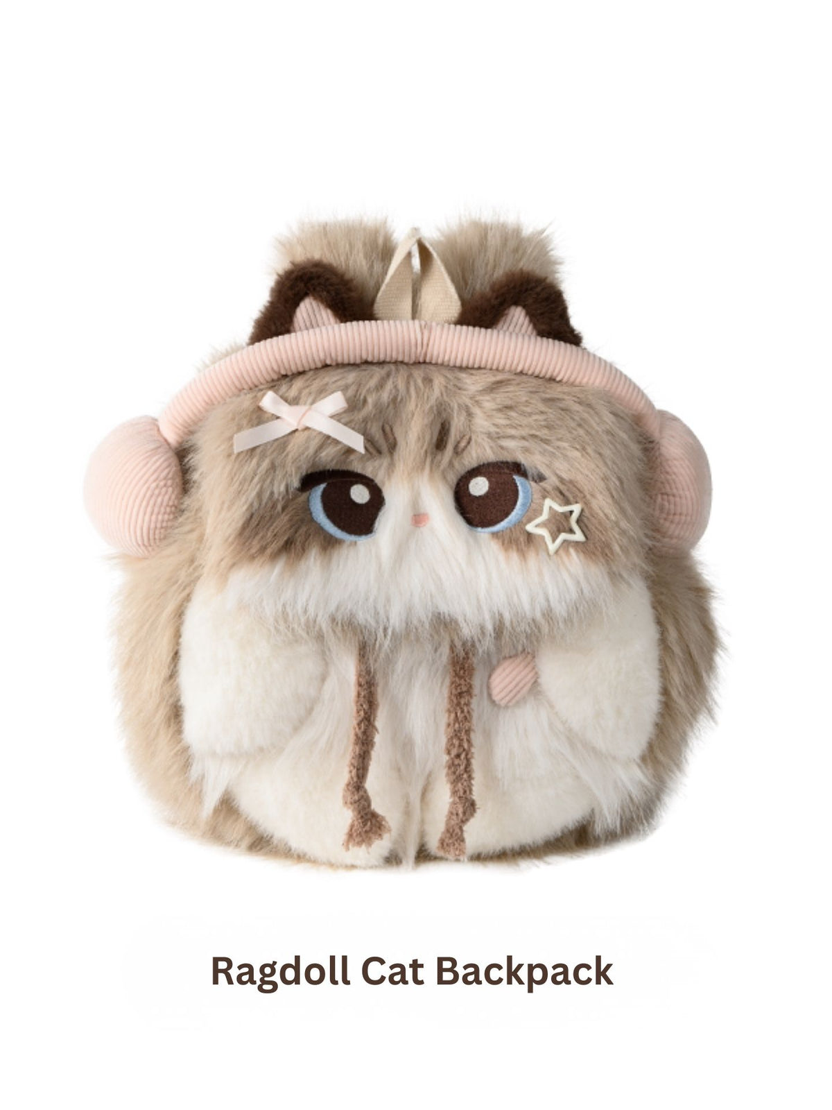 Headphone Cat Plush Backpack