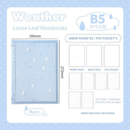 Weather Vibe B5 Frosted Softcover Loose Leaf Notebook