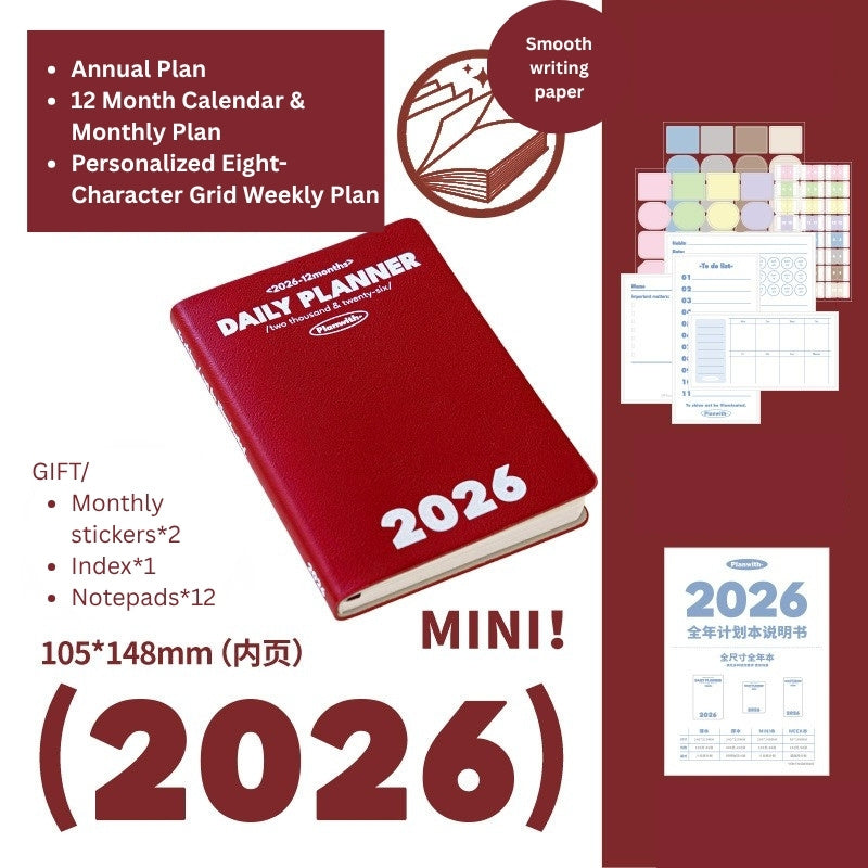 2026 Plan Smarter Daily Planner (A6 & Slim)