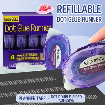 Refillable Dot Roller Glue Tape - 8mm × 8m
